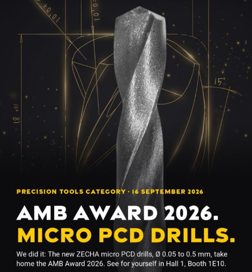 ZECHA AMB Award 2026 Micro PCD Drills promotional graphic